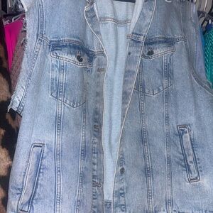 H&M Light Blue Denim Vest